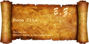 Bene Zita névjegykártya