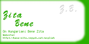 zita bene business card